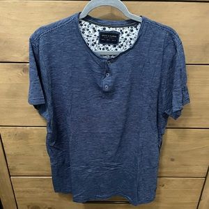 Denim & Flower Navy Henley